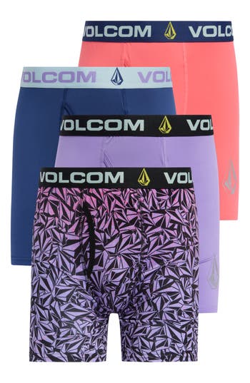 Volcom 4-pack Boxer Briefs In Purple Multi