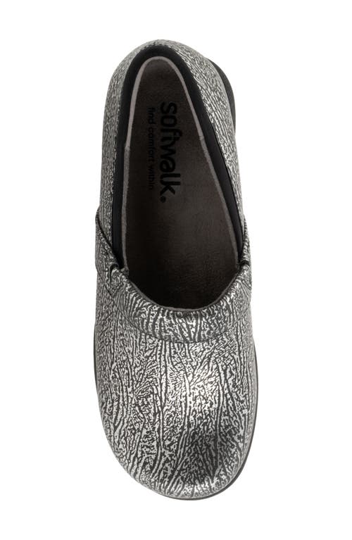 Shop Softwalk ® Meredith Sport Clog In Pewter Embossed