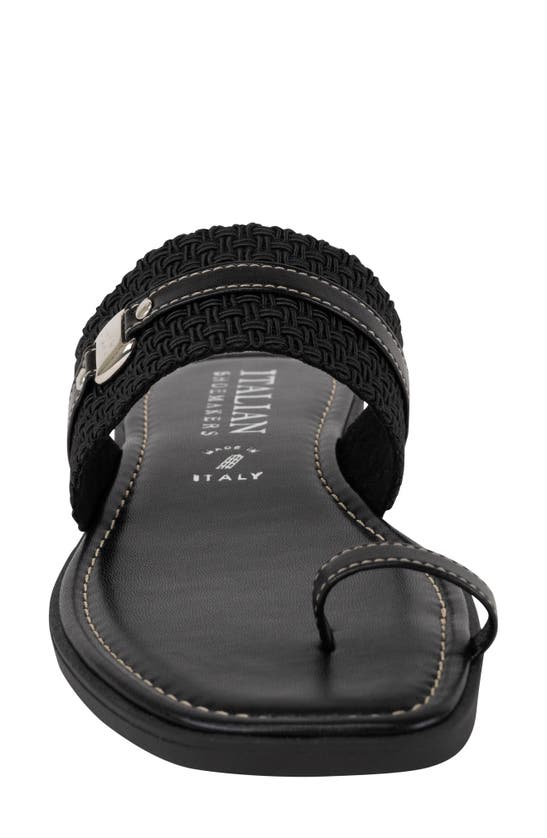 Shop Italian Shoemakers Dollie Slide Sandal In Black