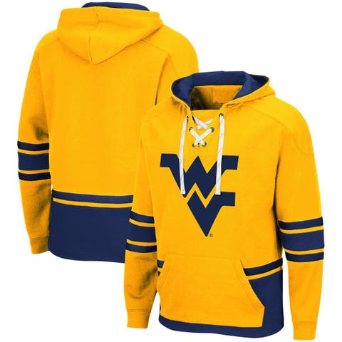 Men's Colosseum Gold UCLA Bruins Arch & Logo 3.0 Pullover Hoodie