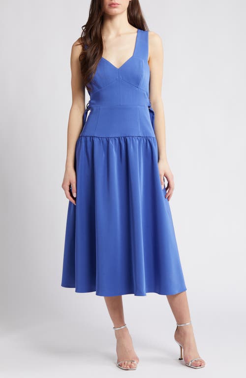 Sleeveless Midi Dress in Marine Blue