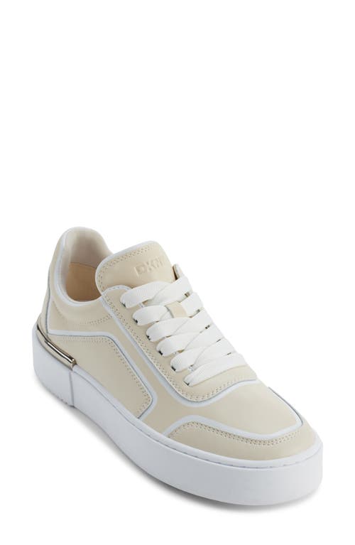 Dkny Baylor Platform Sneaker In Bone/ White