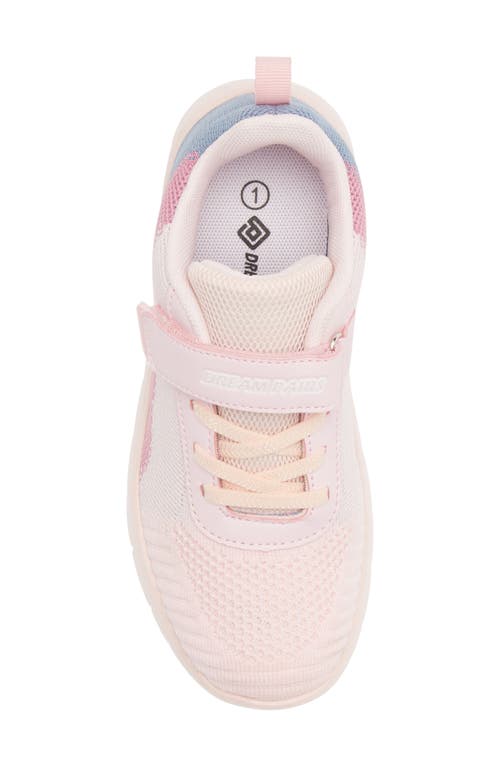 Dream Pairs Knit Low Top Sneaker In Pink/grey/blue