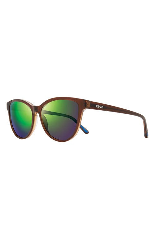 Revo Daphne 56mm Oval Polarized Sunglasses In Brown