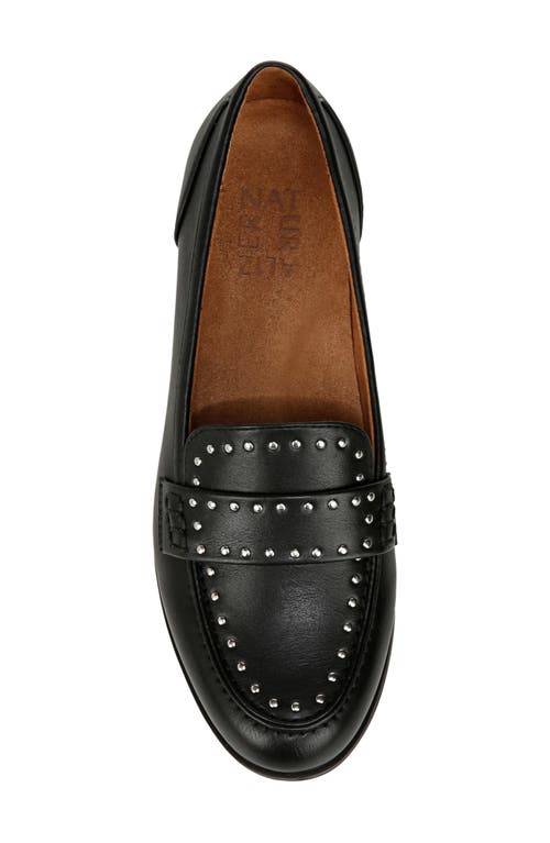 Shop Naturalizer Milo Stud Loafer In Black Faux Leather