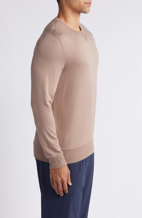 Shop Beyond Yoga Always Beyond Crewneck Sweatshirt In Soft Cocoa