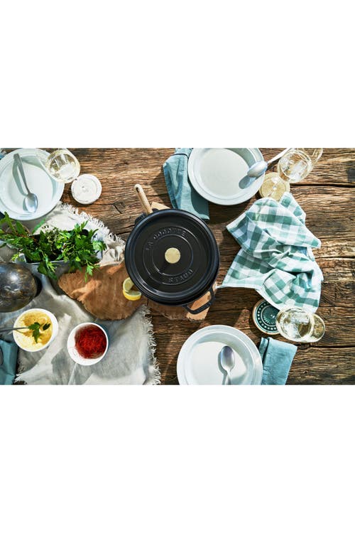 Staub 4-quart Enameled Cast Iron Dutch Oven In Matte Black