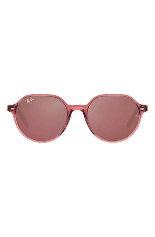 Ray-Ban Thalia 55mm Polarized Square Sunglasses in Trans Pink