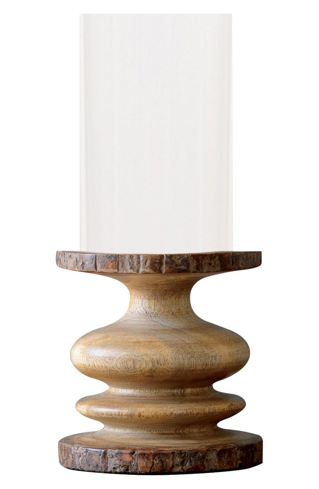 Creative CoOp Wood & Glass Hurricane Candle Holder Nordstrom