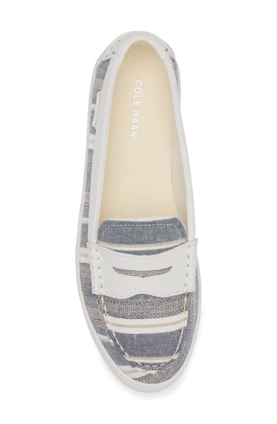 Shop Cole Haan Nantucket Penny Loafer In Blue/ Ivory