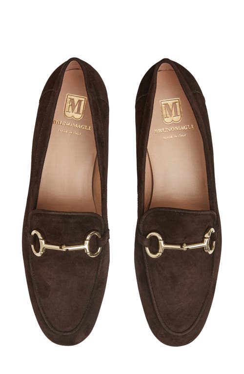 Bruno Magli Women's Luna Suede Bit Loafers In Brown Suede