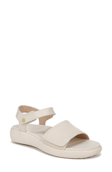 White athletic sandals hot sale