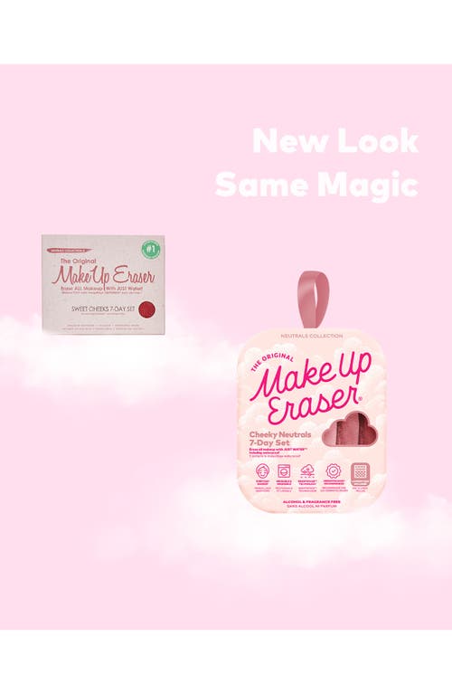 THE ORIGINAL MAKEUP ERASER THE ORIGINAL MAKEUP ERASER NEUTRAL 7-DAY MAKEUP ERASER SET WITH LAUNDRY BAG