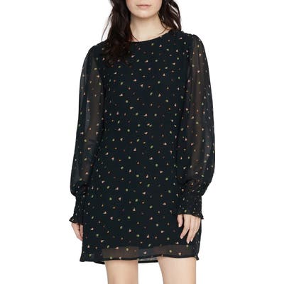 Sanctuary Alice Smocked Long Sleeve Minidress, Black