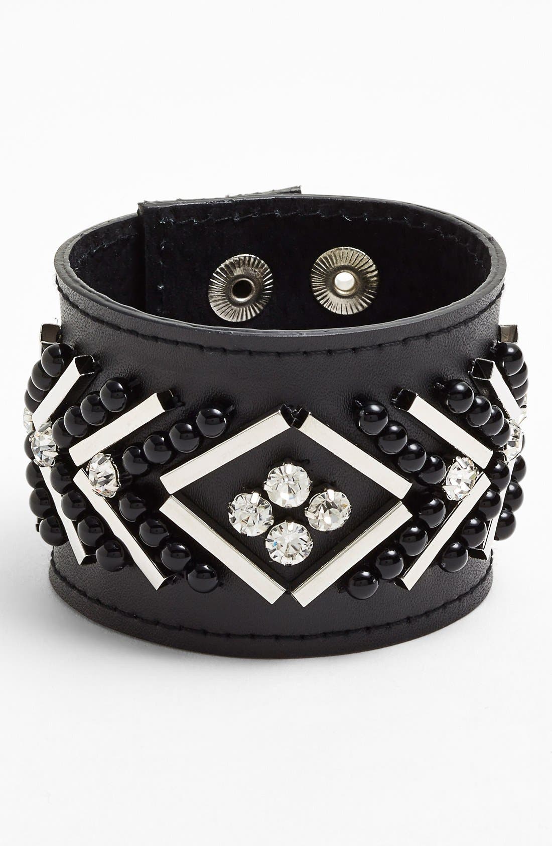 Nordstrom 'Layers of Love' Embellished Leather Bracelet Nordstrom