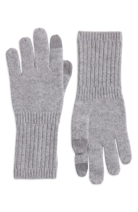 Nordstrom Cashmere Gloves In Grey Heather