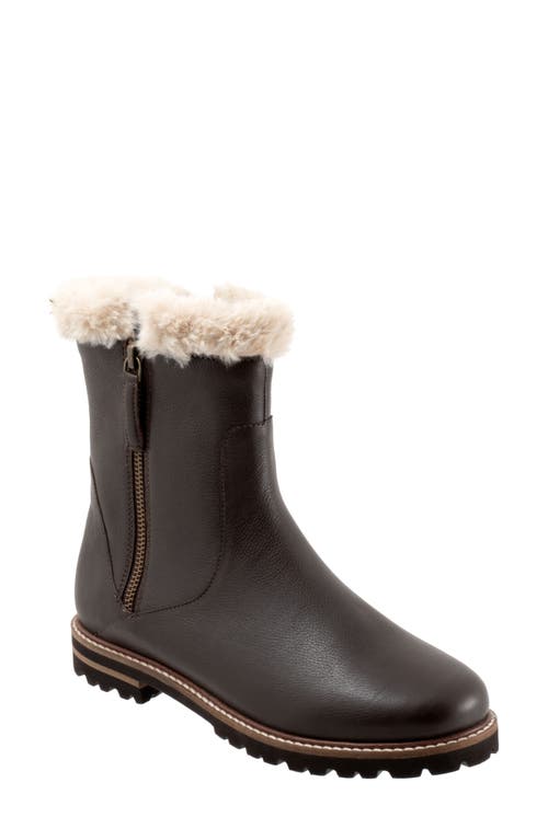 Trotters Forever Faux Shearling Trim Boot Dk Brown at Nordstrom,