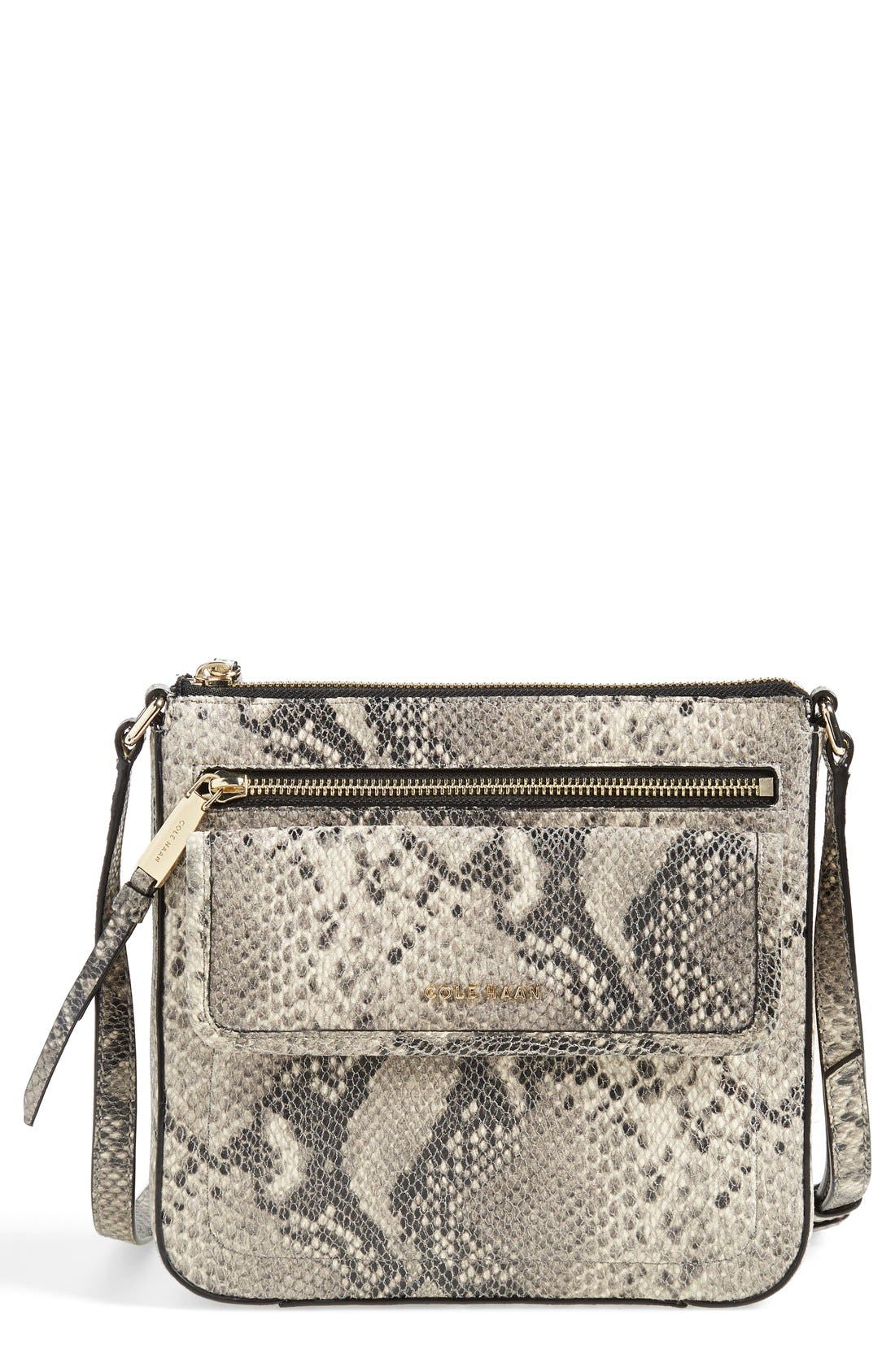 snake print crossbody bag