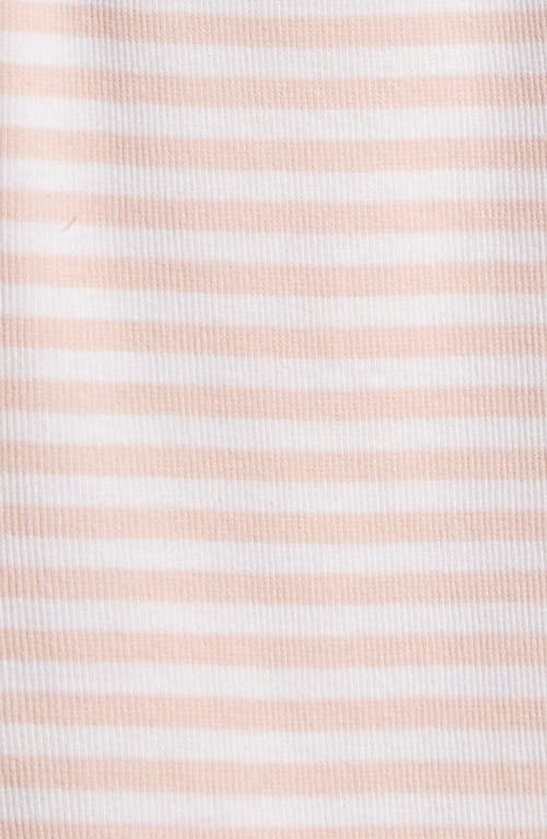 Shop Nordstrom Kids' Rib Lettuce Hem Tank In Pink Veil Rose Sunshine Stripe