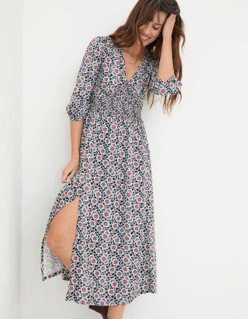 Shop Fatface Rene Wild Floral Midi Dress In Black