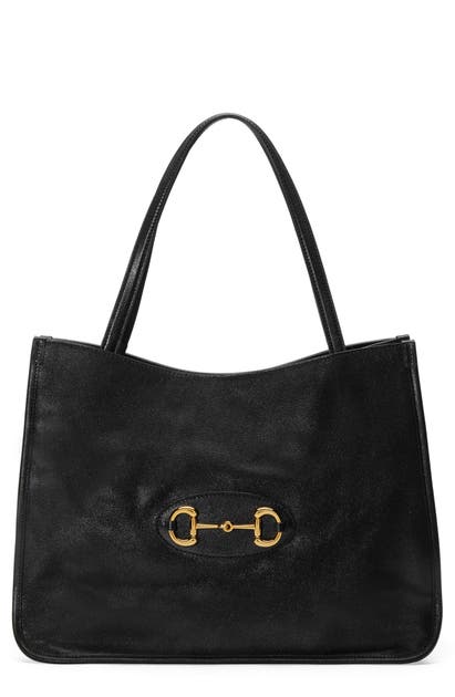 GUCCI 1955 HORSEBIT LEATHER TOTE,6236941U10G