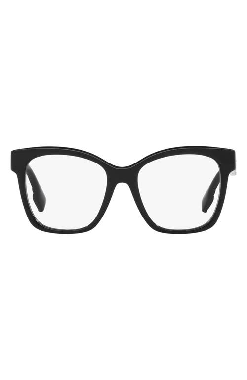 burberry Sylvie 51mm Square Optical Glasses in Black at Nordstrom