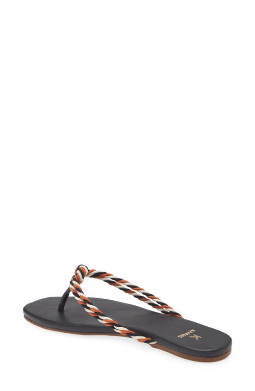 Kaanas Litibuan Corded Flip Flop In Navy Multi