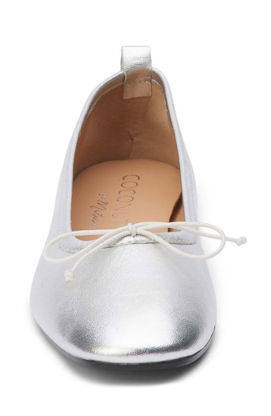 Shop Coconuts By Matisse Nikki Ballet Flat In Silver