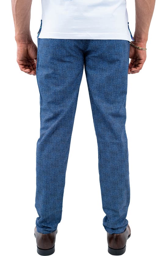 Shop Maceoo Mélange Skinny Pants In Blue