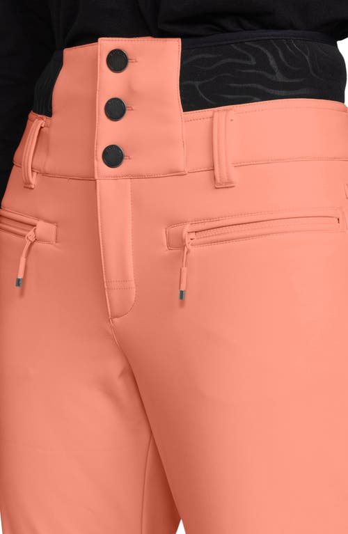 Roxy Rising High Waterproof Shell Snow Pants In Peach Pink