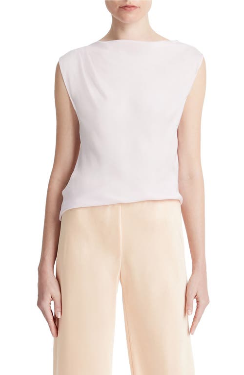 Vince Asymmetric Drape Cap Sleeve Silk Blend Top at Nordstrom,