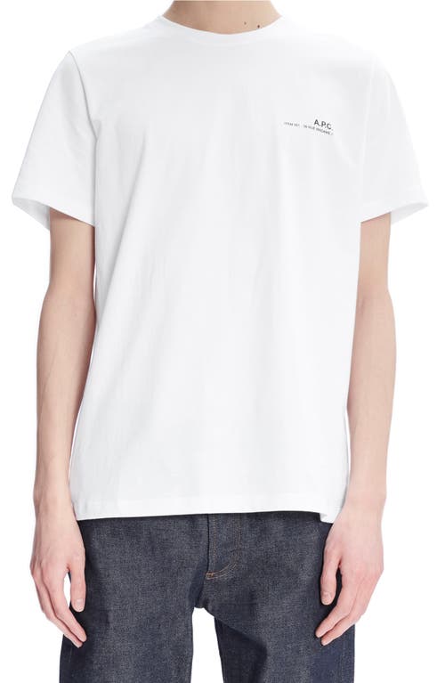 A. P.C. Logo Graphic Tee White at Nordstrom,