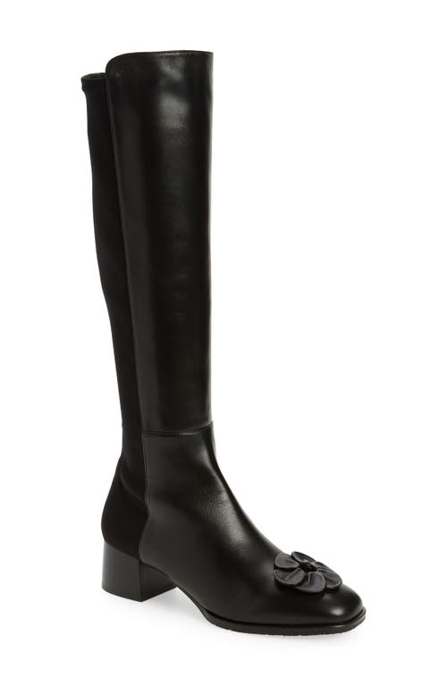 Shop Stuart Weitzman X Sandy Liang Knee High Boot In Black Nappa