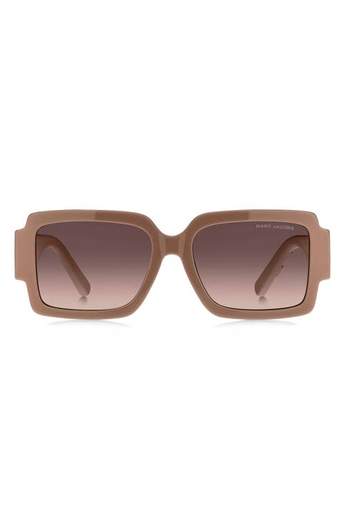 Shop Marc Jacobs 55mm Gradient Rectangular Sunglasses In Brown/brown Gradient