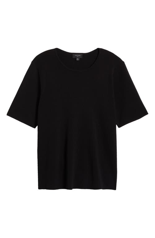 Shop Tahari Asl Rib Top In Black