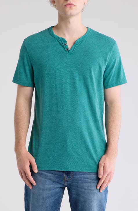 Button Notch Neck T-Shirt