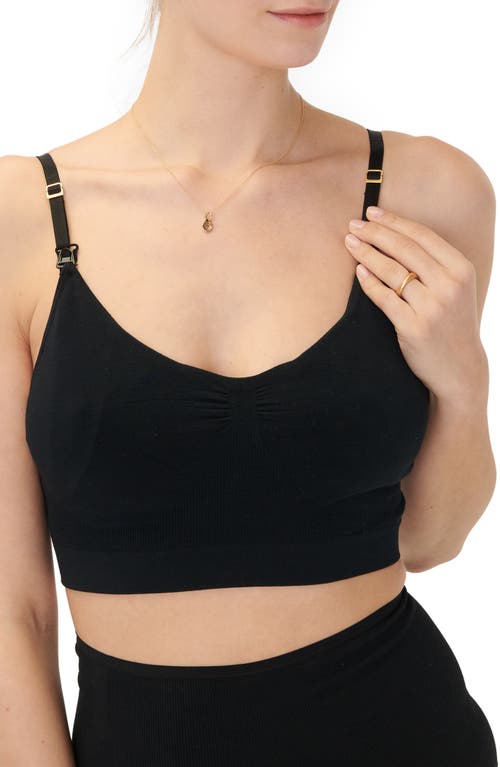 The Essential Maternity Wireless Pumping and Nursing Bra in Black