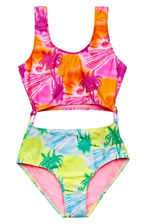 Beach Lingo Kids' Solar Eclipse Monokini Two-Piece Swimsuit Multi at Nordstrom,