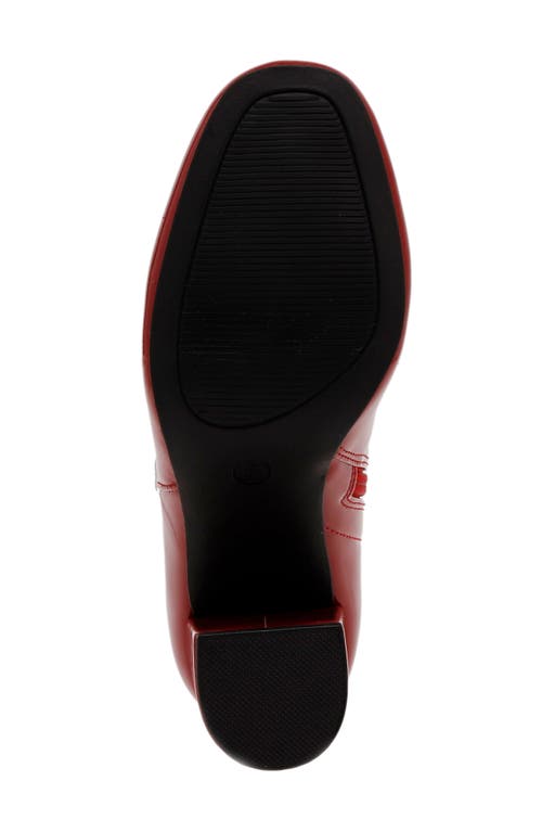 Mia Carla Womens Zipper Heels Ankle Boots In Red