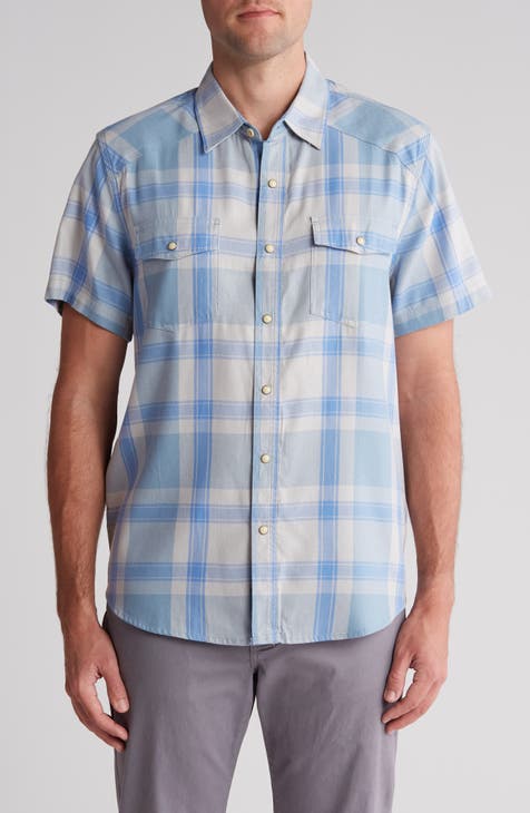  Lucky Brand Men's Short Sleeve Linen Button Up Shirt, Blue  Bell, XXL : Clothing, Shoes & Jewelry