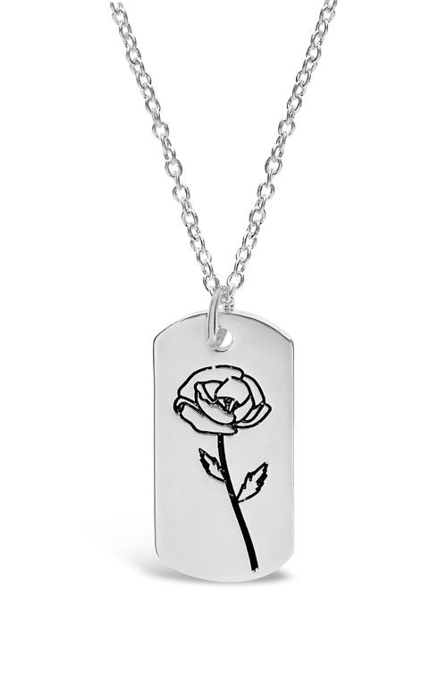 Sterling Forever Birth Flower Pendant Necklace In Silver/august