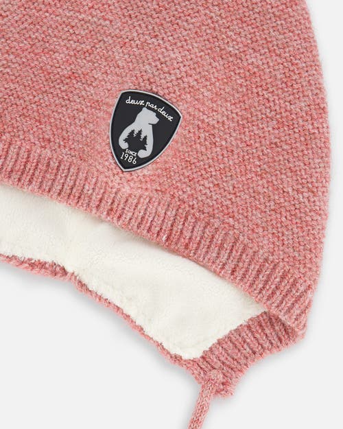 Deux Par Deux Baby Girl's Baby Pointed Knit Hat In Pink In Faded Rose