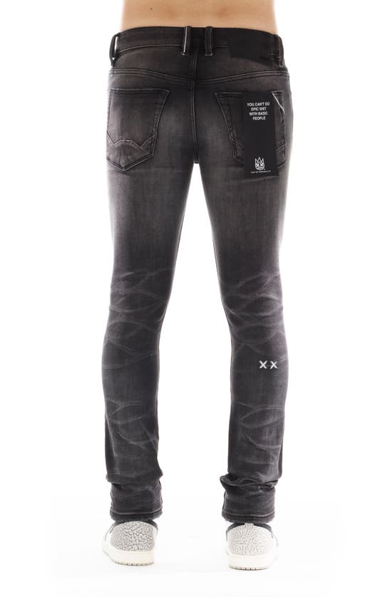 Shop Cult Of Individuality Punk Distressed Super Skinny Jeans In Asher