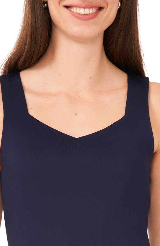 Shop Halogen (r) Sweetheart Sleeveless Knit Top In Classic Navy Blue