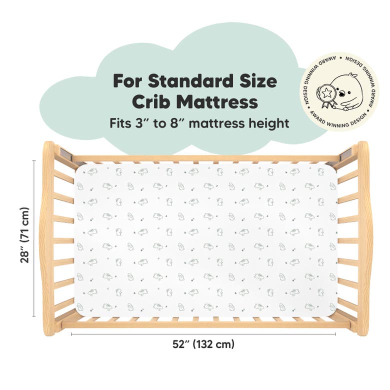 Keababies Soothe Fitted Crib Sheet In Bunnies