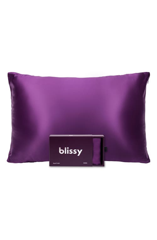 Shop Blissy Mulberry Silk Pillowcase In Royal Purple