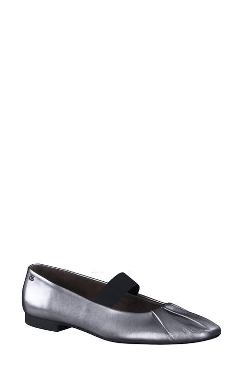 Shop Paul Green Vail Flat In Clay Metallic Nappa