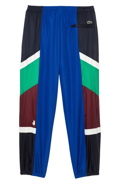 Shop Lacoste Relaxed Fit Colorblock Joggers In Abimes/multico