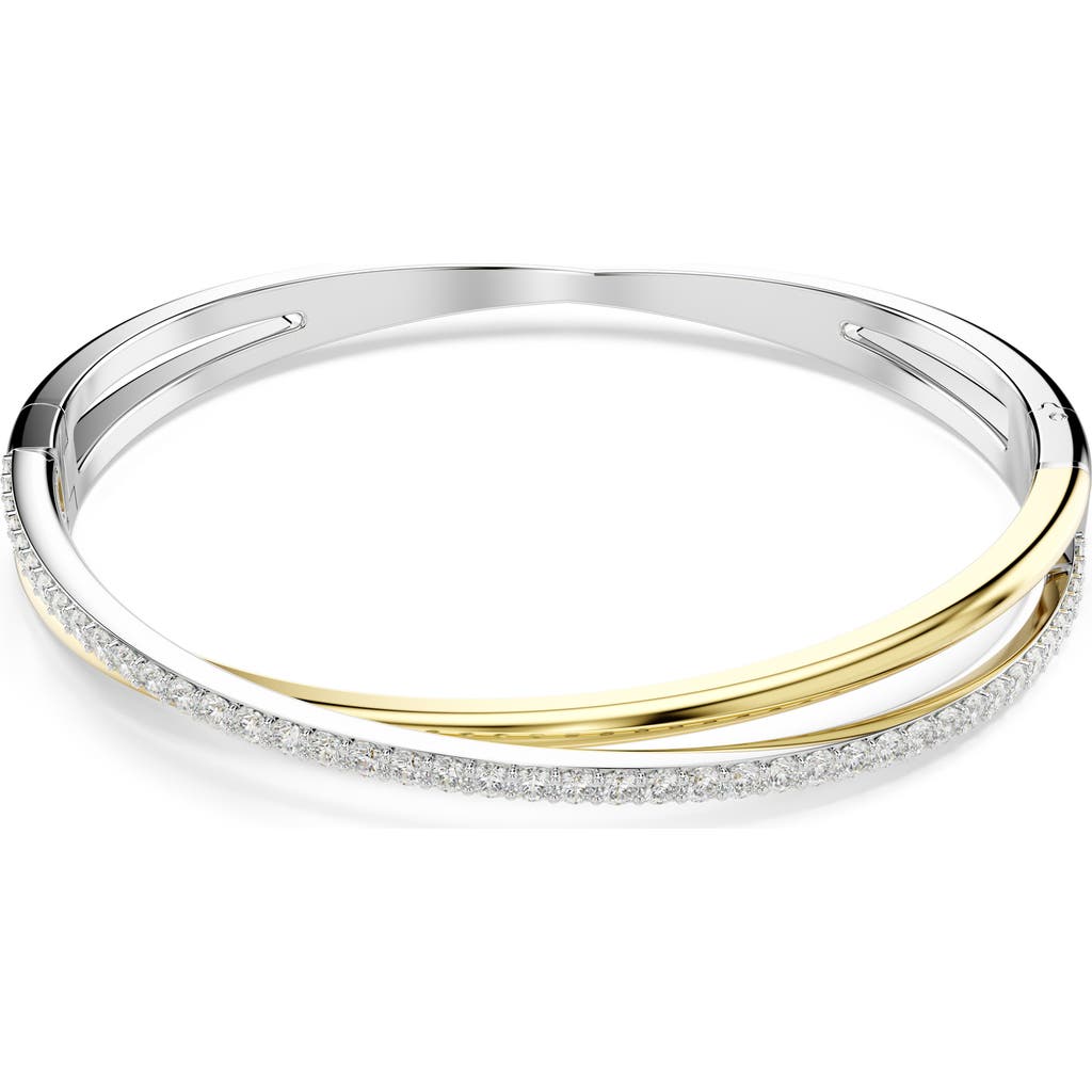 Swarovski Hyperbola Bangle In Silver/white