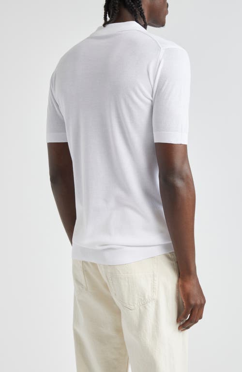 John Smedley Adrian Cotton Jersey Polo In White